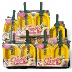 (1)‎ Tropic Like Its Hot Silicone Pineapple Popsicle Molds Party Luau NEW